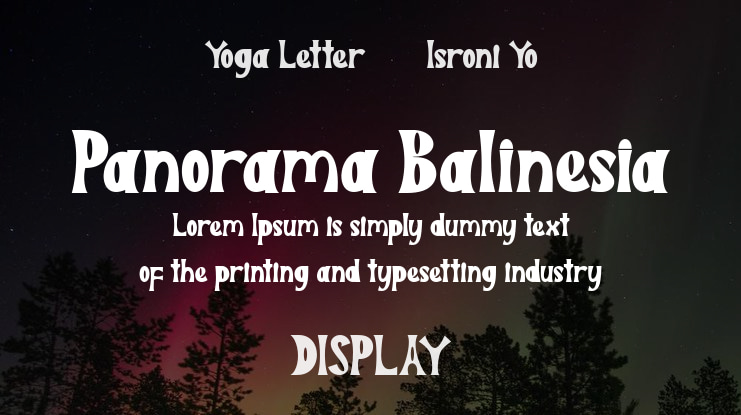 Panorama Balinesia Font Family