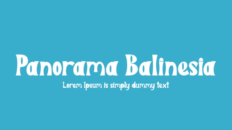 Panorama Balinesia Font Family