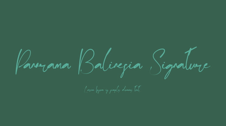 Panorama Balinesia Signature Font Family