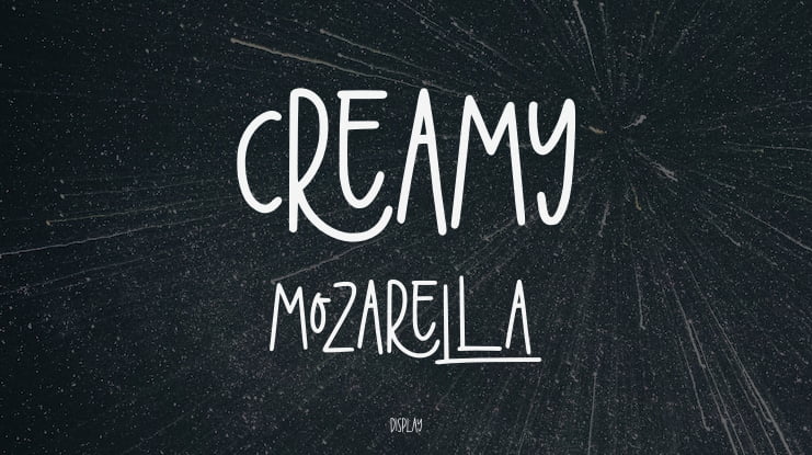 Creamy Mozarella Font
