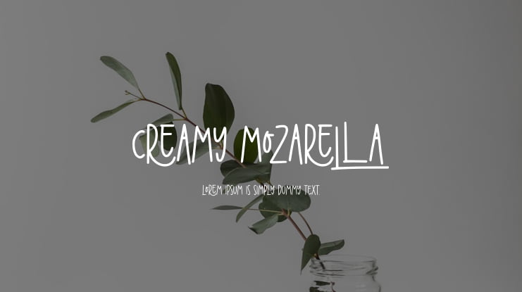 Creamy Mozarella Font