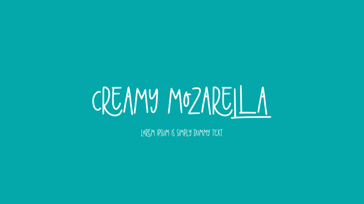 Creamy Mozarella Font