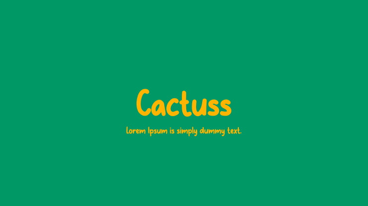 Cactuss Font