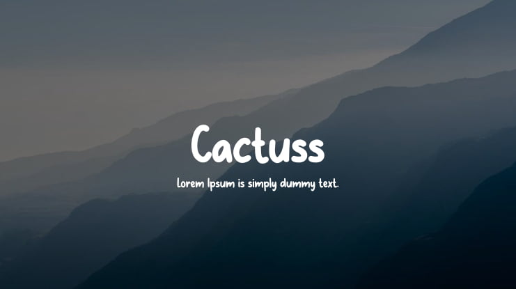 Cactuss Font