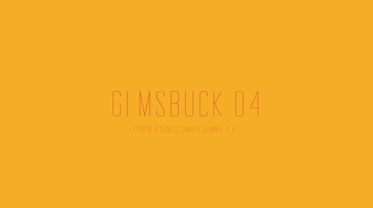 Gemsbuck 04 Font