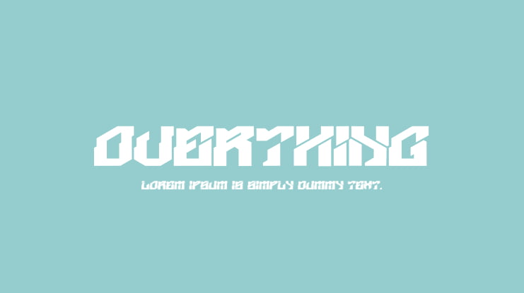 Overthing Font