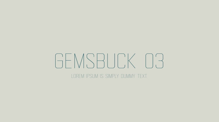 Gemsbuck 03 Font