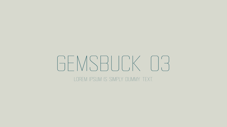 Gemsbuck 03 Font