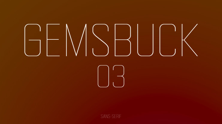 Gemsbuck 03 Font