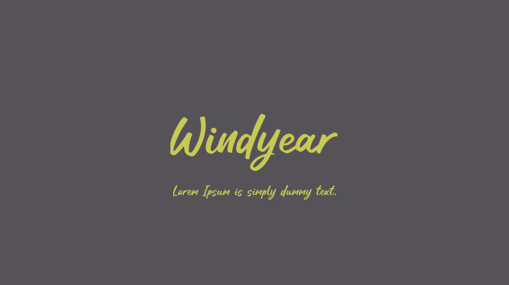 Windyear Font