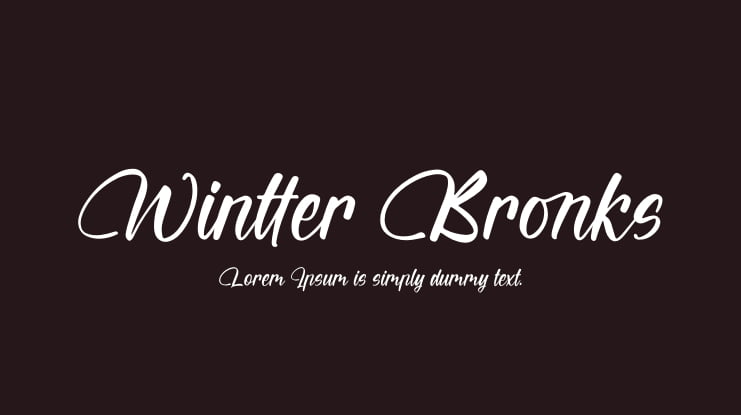 Wintter Bronks Font