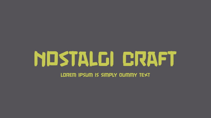Nostalgi Craft Font