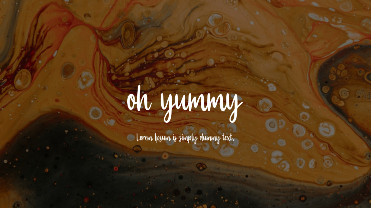 oh yummy Font