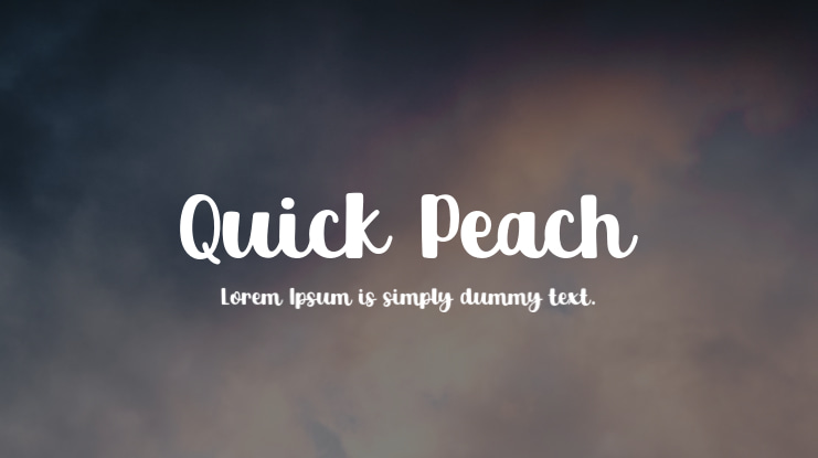 Quick Peach Font