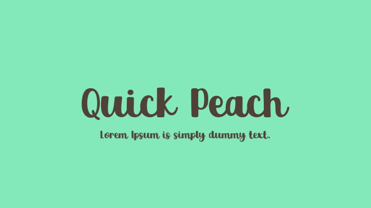 Quick Peach Font