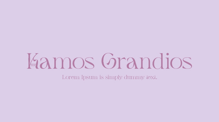 Kamos Grandios Font