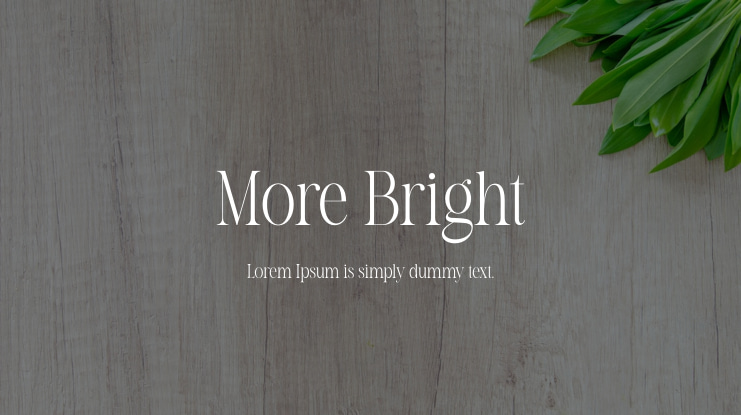 More Bright Font Family