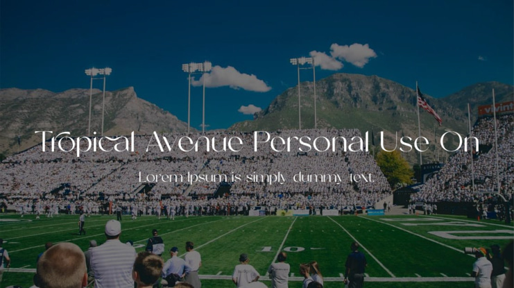 Tropical Avenue Personal Use On Font