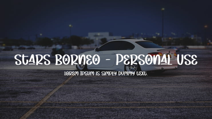 Stars Borneo - Personal Use Font