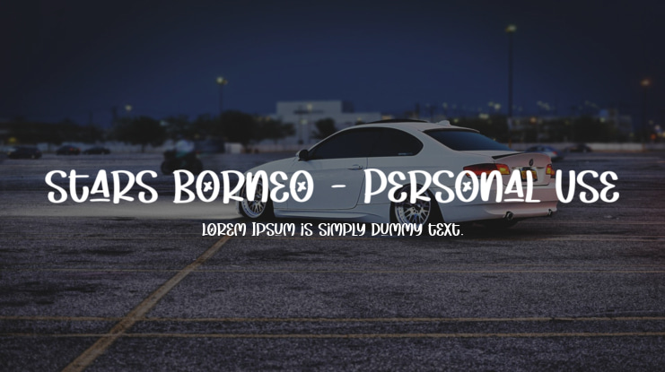 Stars Borneo - Personal Use Font