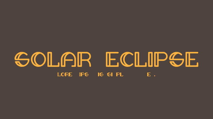 SOLAR ECLIPSE Font