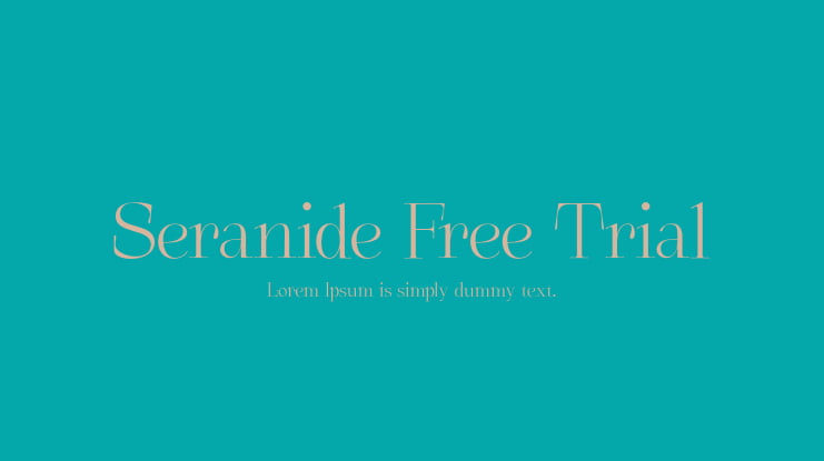 Seranide Free Trial Font