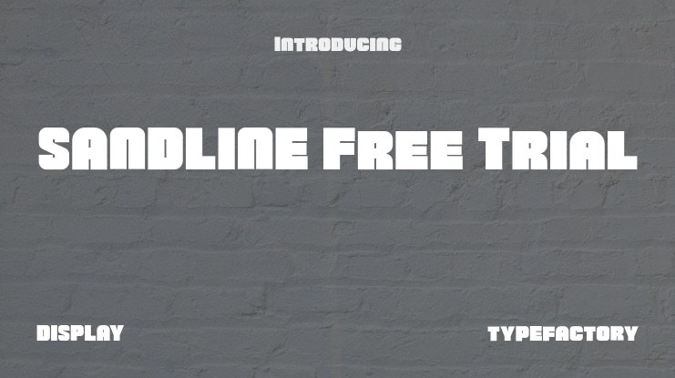 SANDLINE Free Trial Font