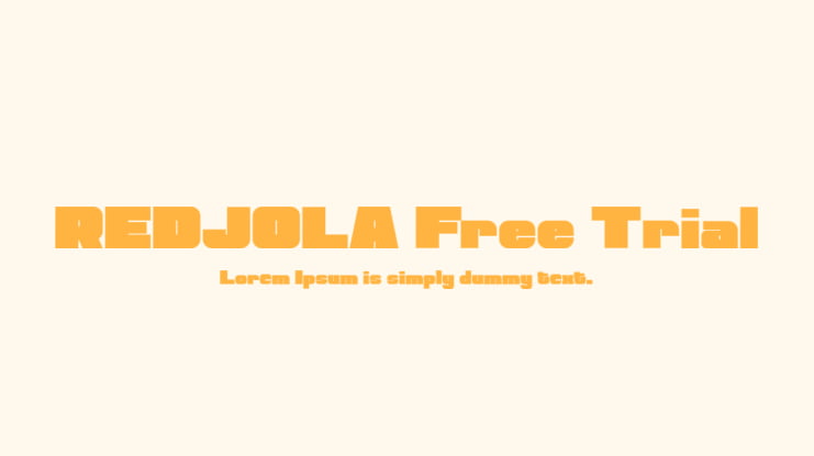 REDJOLA Free Trial Font