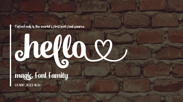 Hello Magic Font