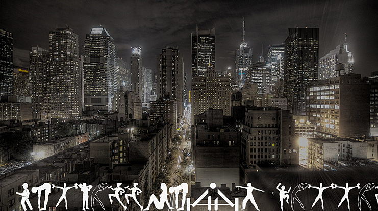 Fitness Silhouettes Font