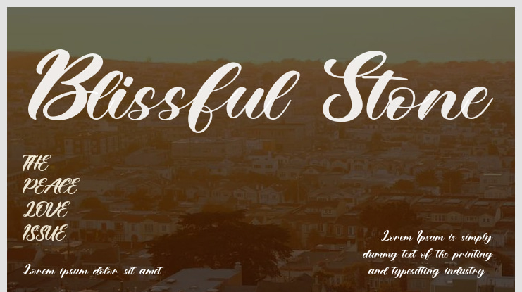 Blissful Stone Font