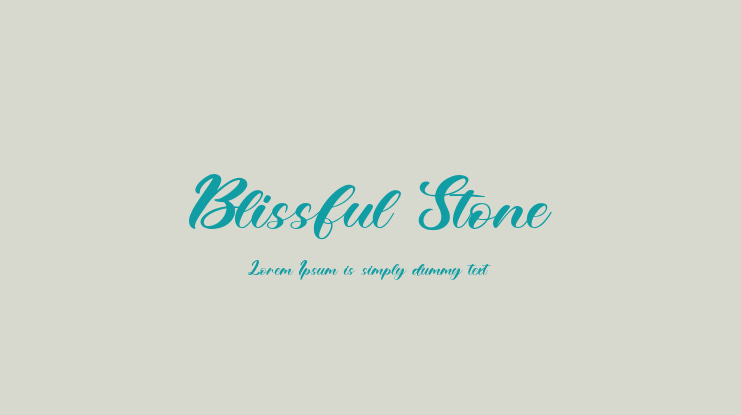 Blissful Stone Font