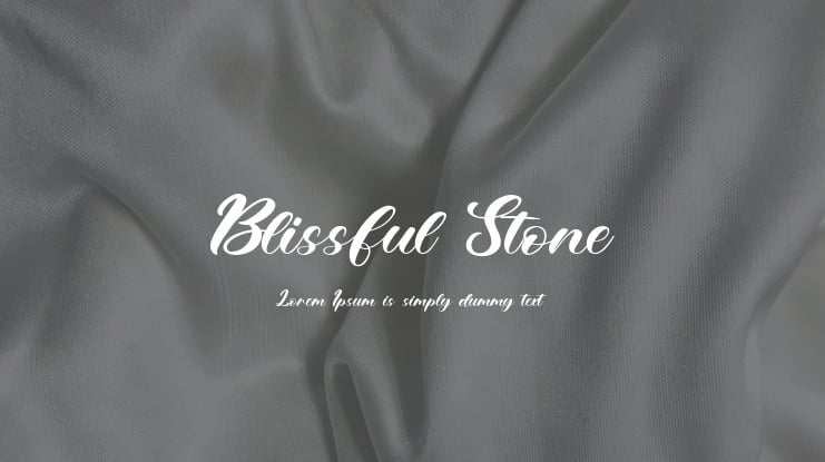 Blissful Stone Font