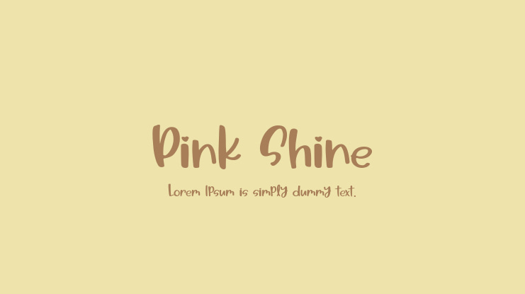Pink Shine Font