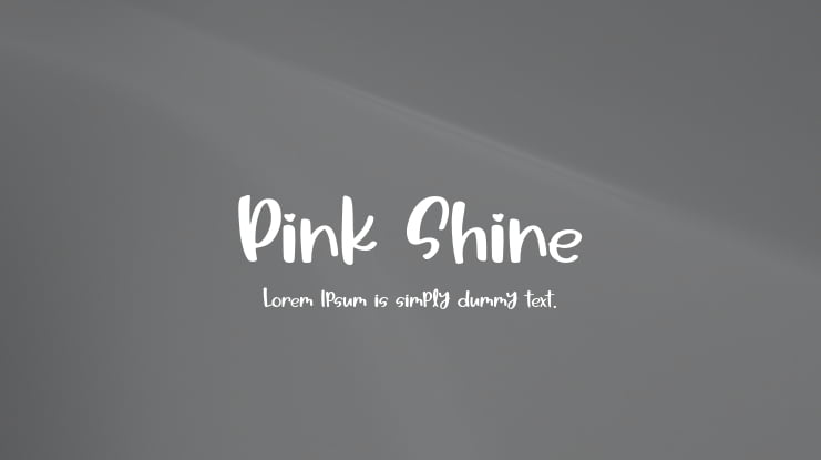 Pink Shine Font