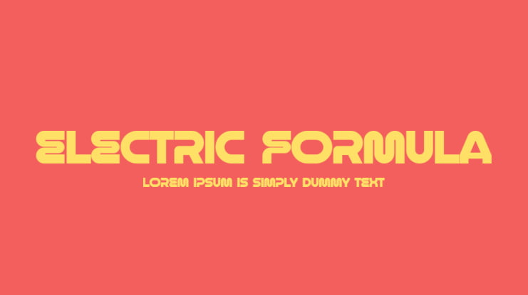 Electric Formula Font Family