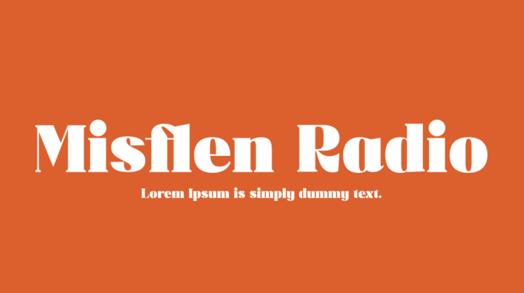 Misflen Radio Font