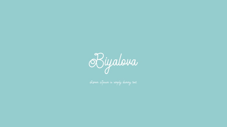 Biyalova Font