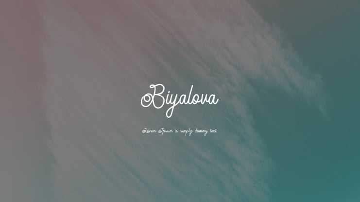 Biyalova Font