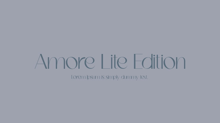 Amore Lite Edition Font
