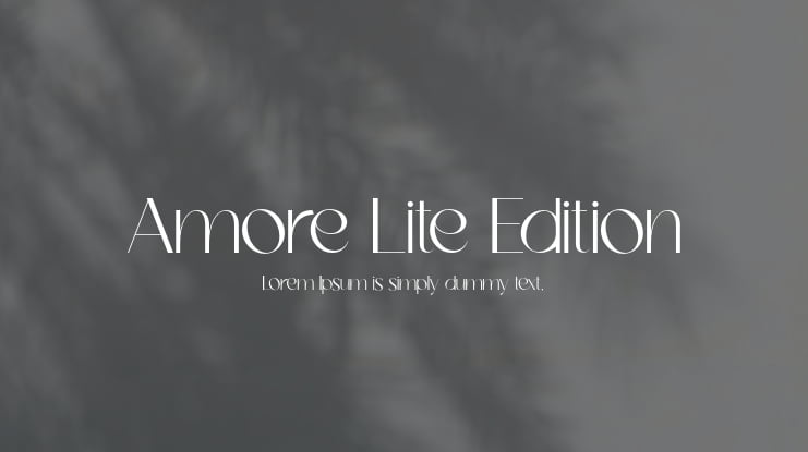 Amore Lite Edition Font