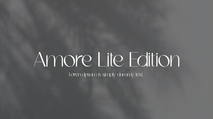 Amore Lite Edition Font