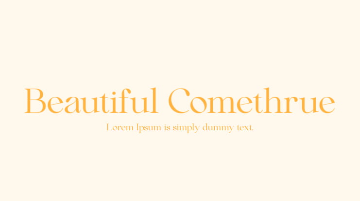 Beautiful Comethrue Font Family