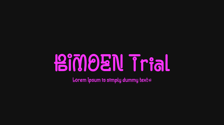 BIMOEN Trial Font