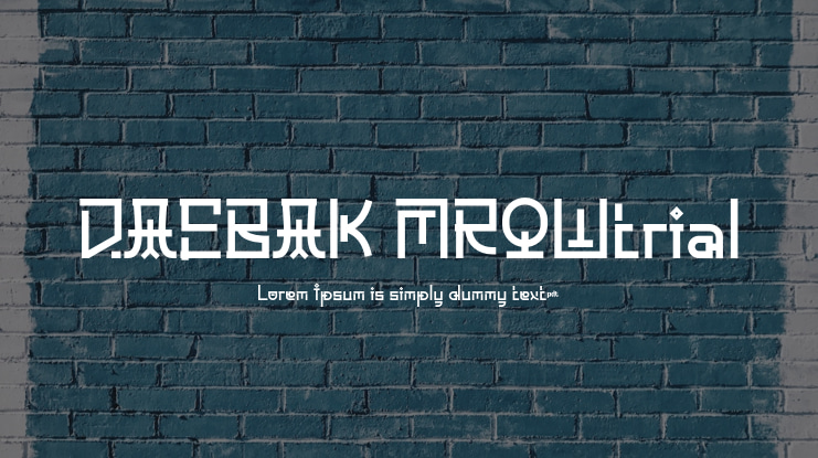 DAEBAK MROWtrial Font