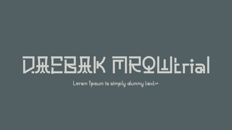 DAEBAK MROWtrial Font