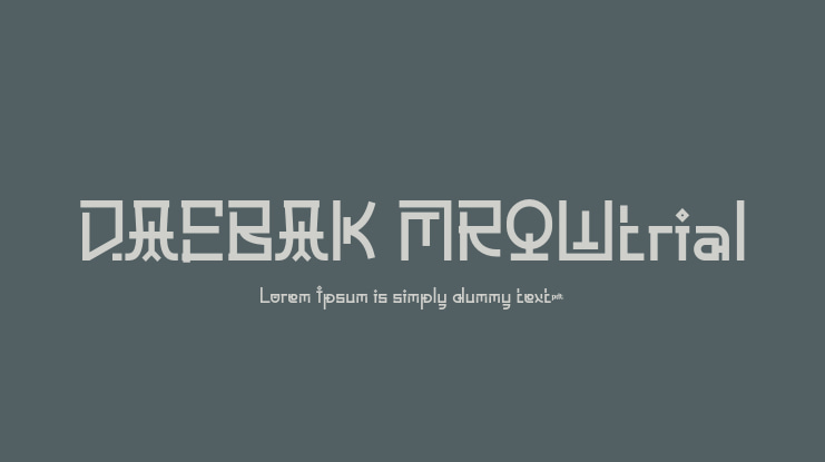 DAEBAK MROWtrial Font