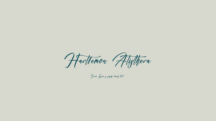 Harttemon Alisthera Font