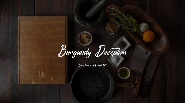 Burgundy Deception Font