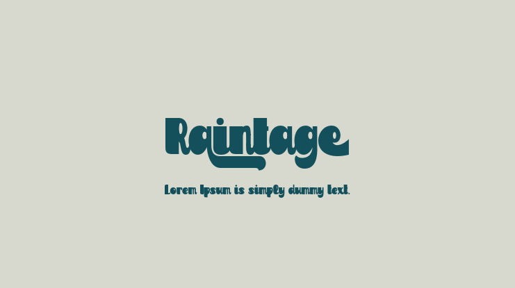Raintage Font